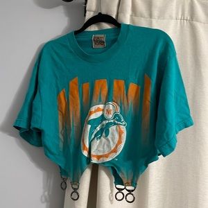 Vintage Reworked Miami Dolphins Lf Furst of a Kind Top